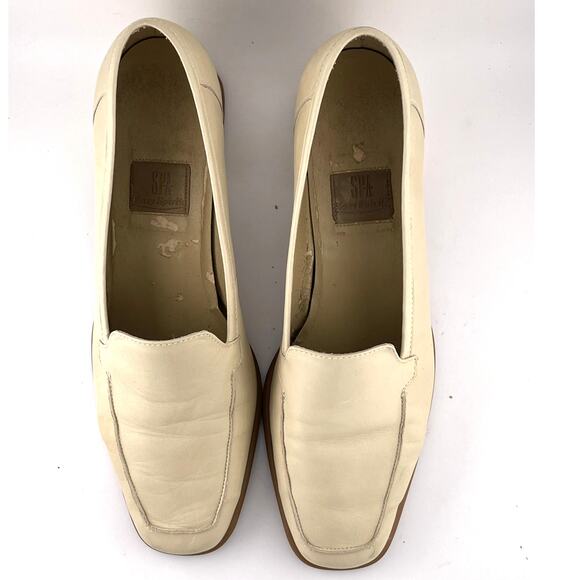 Preloved SPA Easy Spirit Cream Leather Box Toe Slip On Mule Size 9.5B - Picture 7 of 7